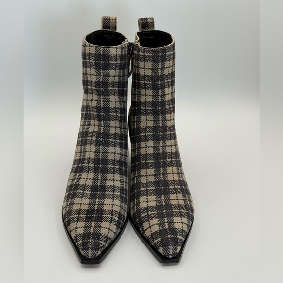 SANCTUARY Yes Girl Checked-Plaid Suede Booties Size 8M - Picture 6 of 16